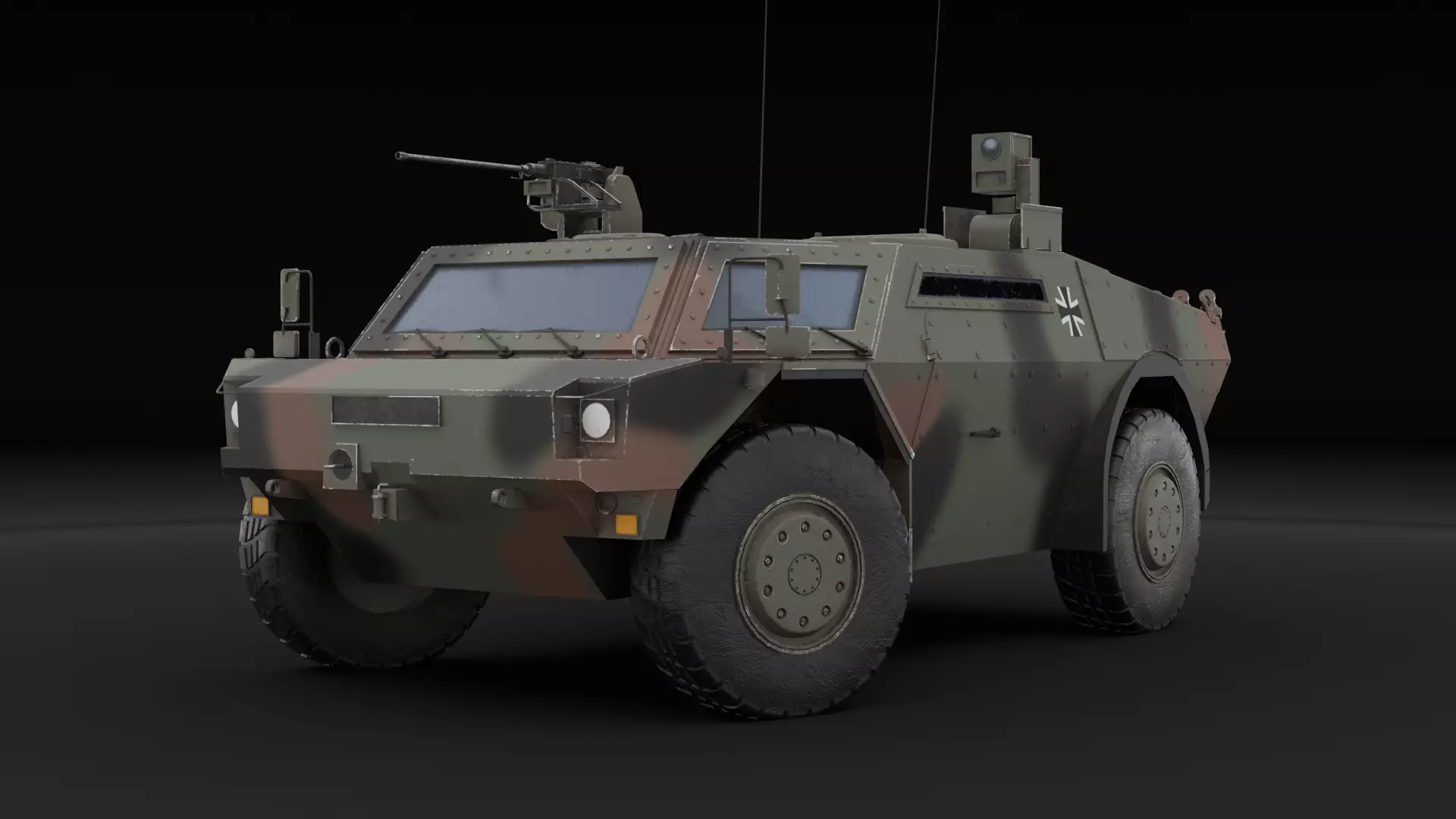 Fennek military vehicle 3D model_0