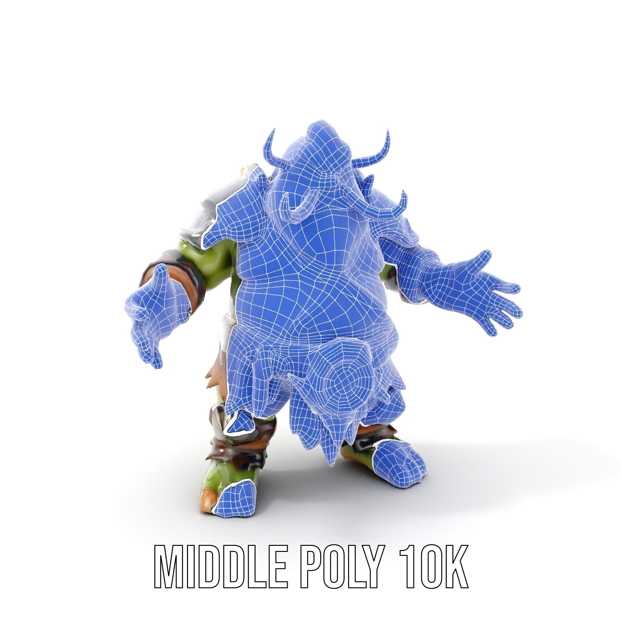 Orc Warrior Rigged and Animated D Character Model Low-poly 3D model_22
