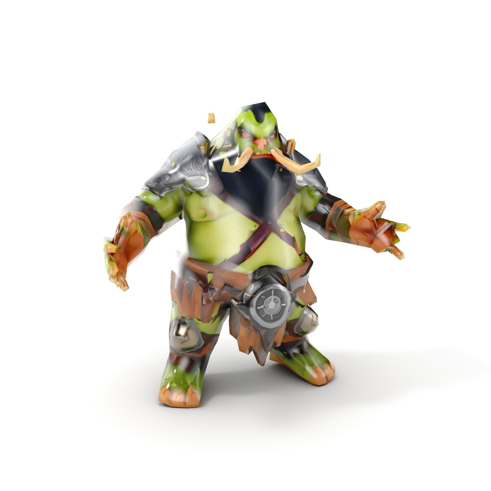 Orc Warrior Rigged and Animated D Character Model Low-poly 3D model_13