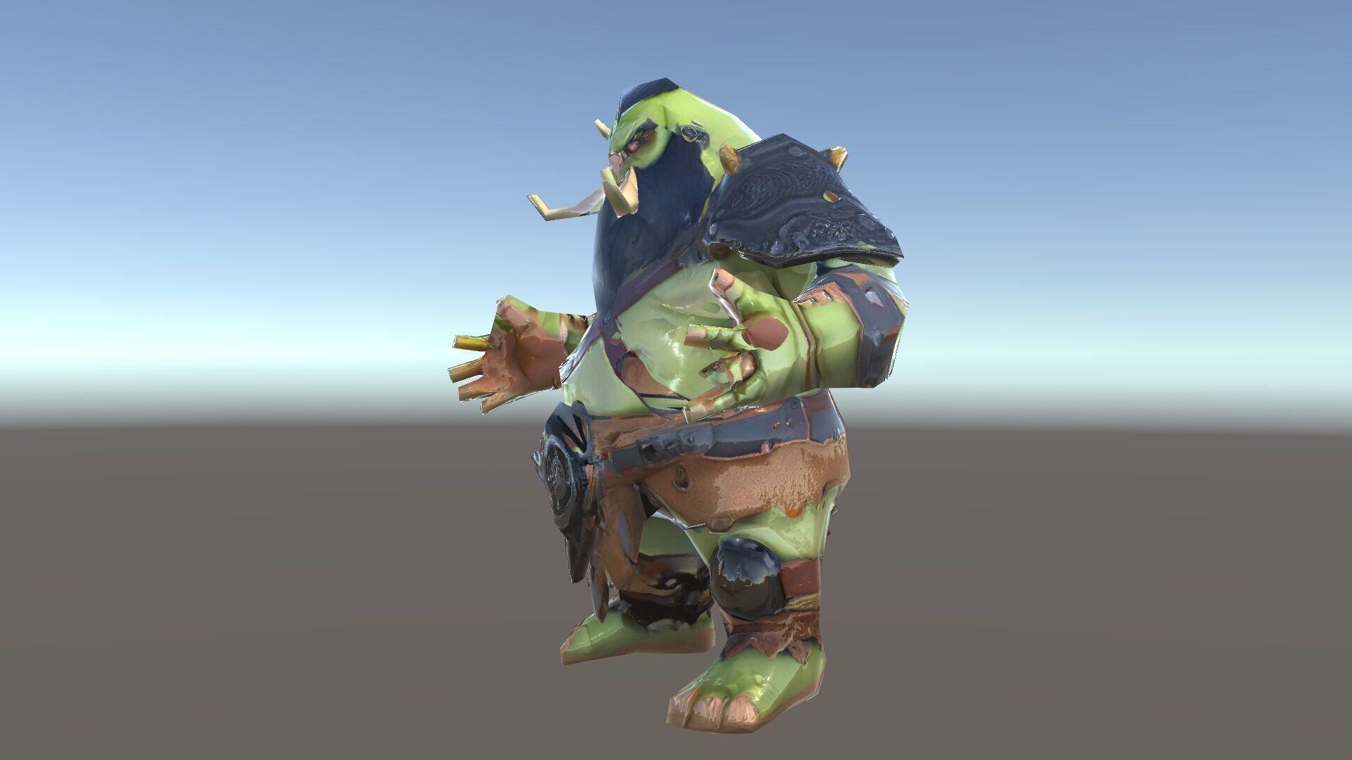 Orc Warrior Rigged and Animated D Character Model Low-poly 3D model_34