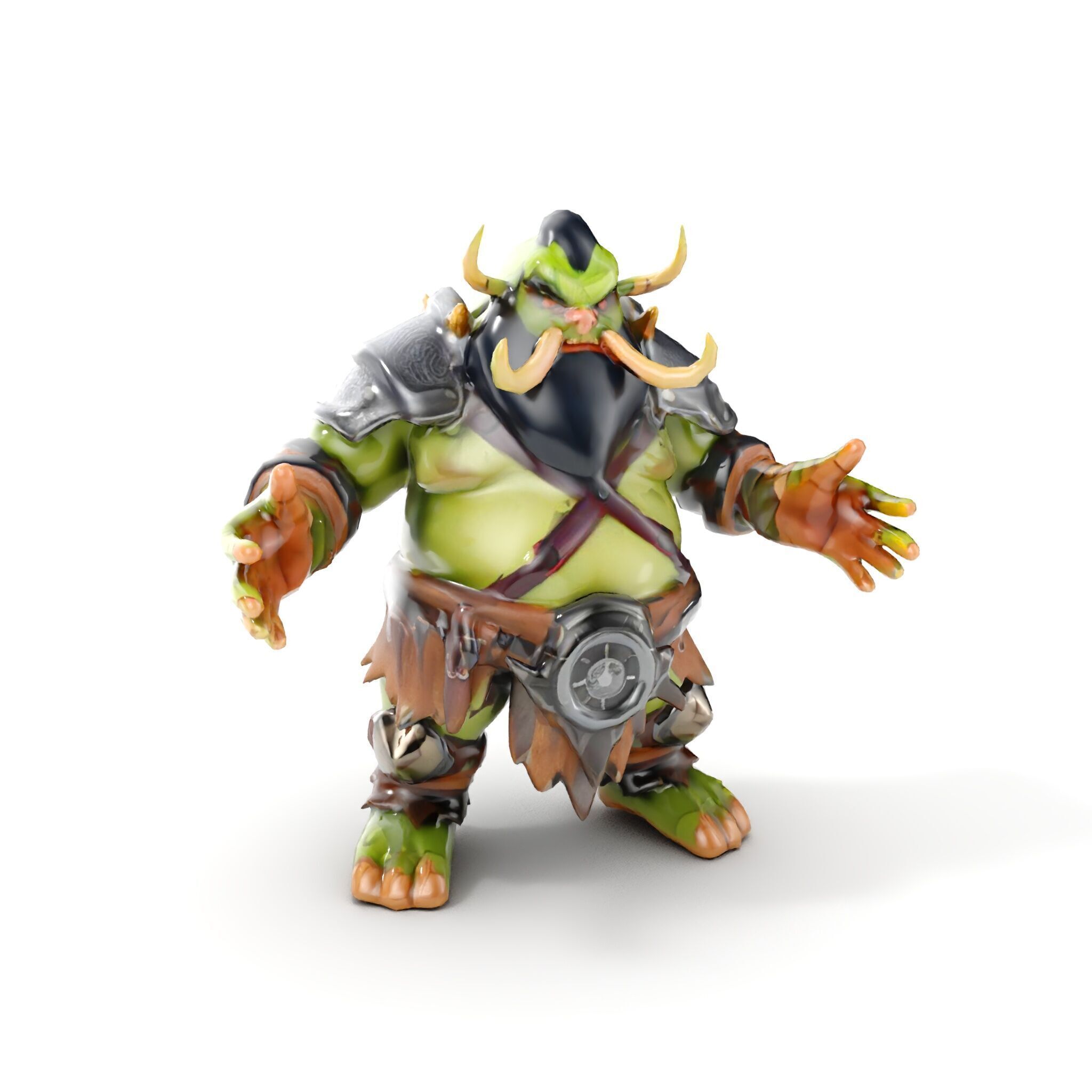 Orc Warrior Rigged and Animated D Character Model Low-poly 3D model_12