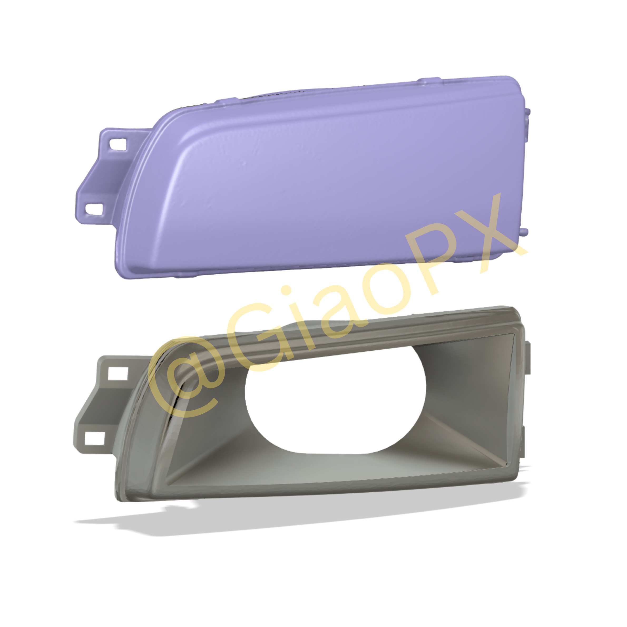 Mitsubishi Lancer Evolution Headlight Intake Big Opening 3D print model_8