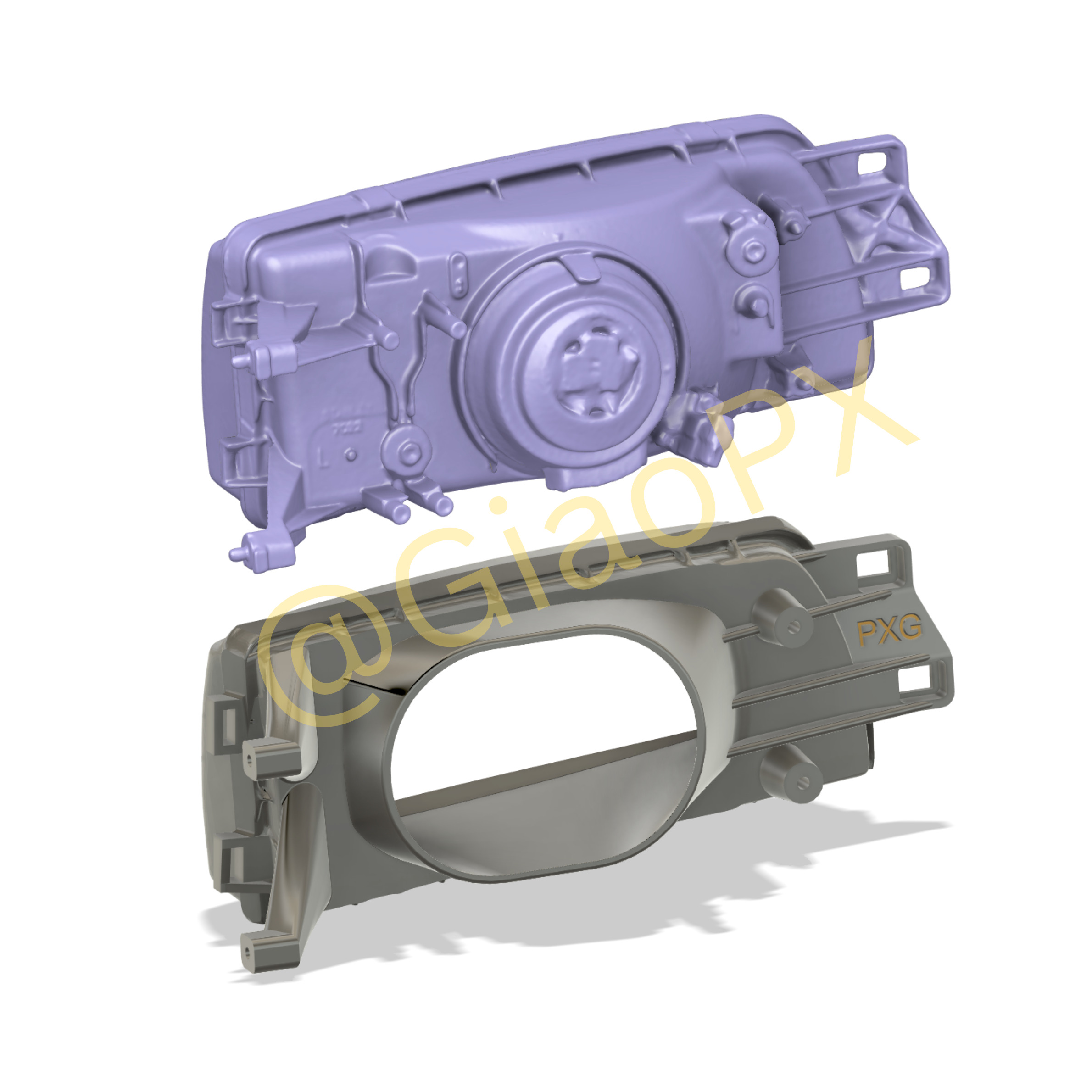 Mitsubishi Lancer Evolution Headlight Intake Big Opening 3D print model_10