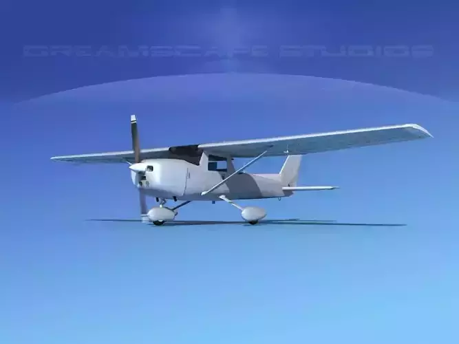 Cessna 152 Commuter Bare Metal 3D model