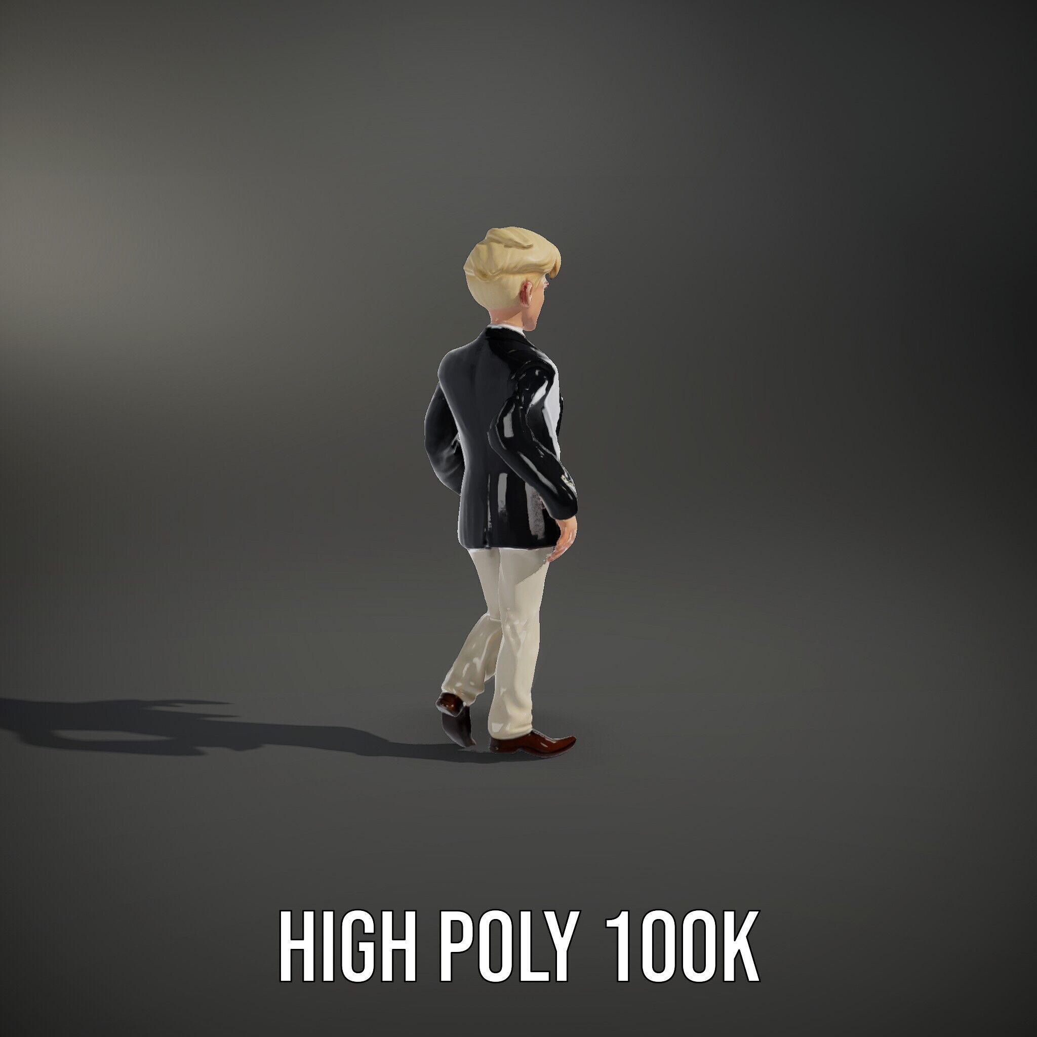 Elegant Young Male Character Rigged and Animated for Games Low-poly 3D model_11
