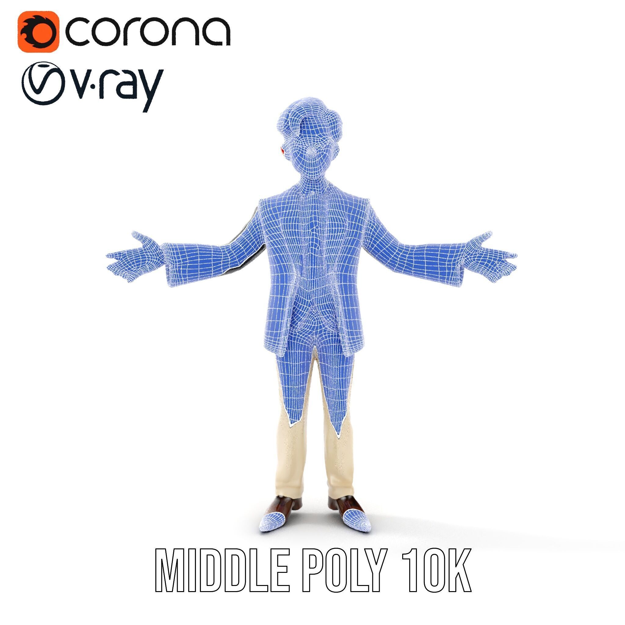 Elegant Young Male Character Rigged and Animated for Games Low-poly 3D model_37