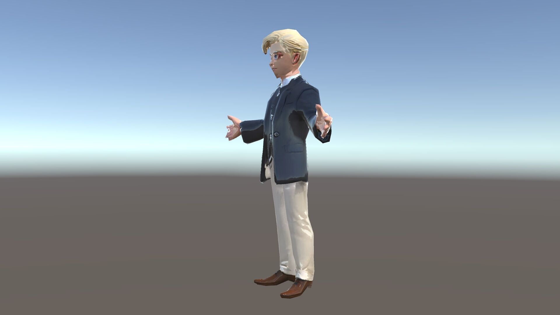 Elegant Young Male Character Rigged and Animated for Games Low-poly 3D model_35
