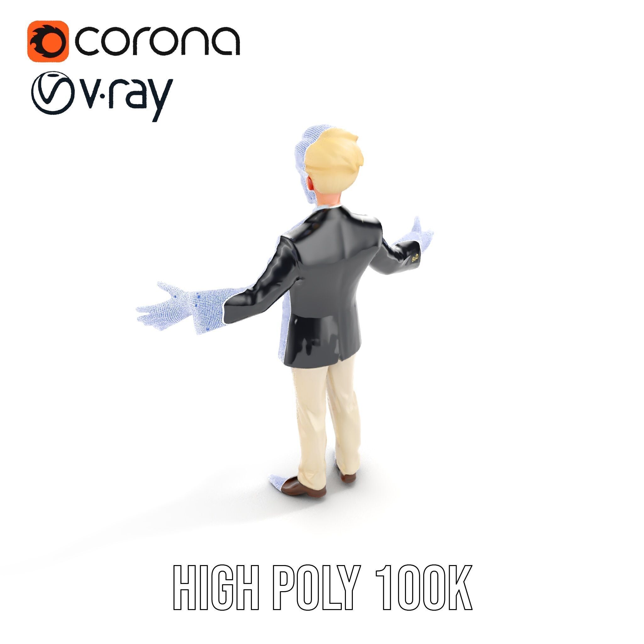 Elegant Young Male Character Rigged and Animated for Games Low-poly 3D model_40