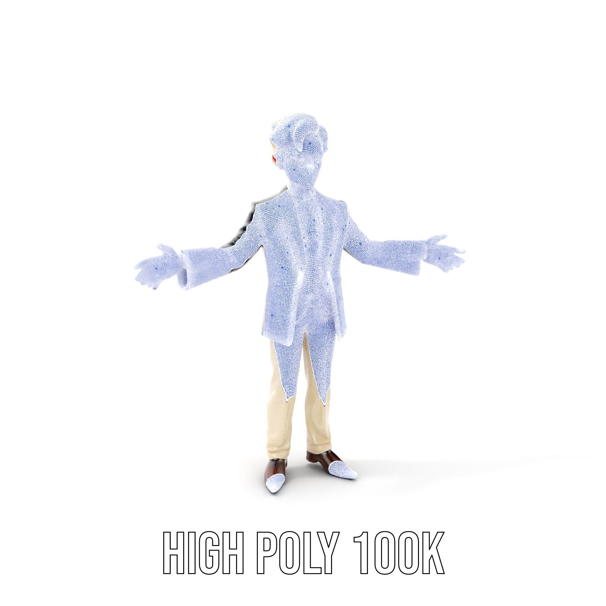 Elegant Young Male Character Rigged and Animated for Games Low-poly 3D model_4