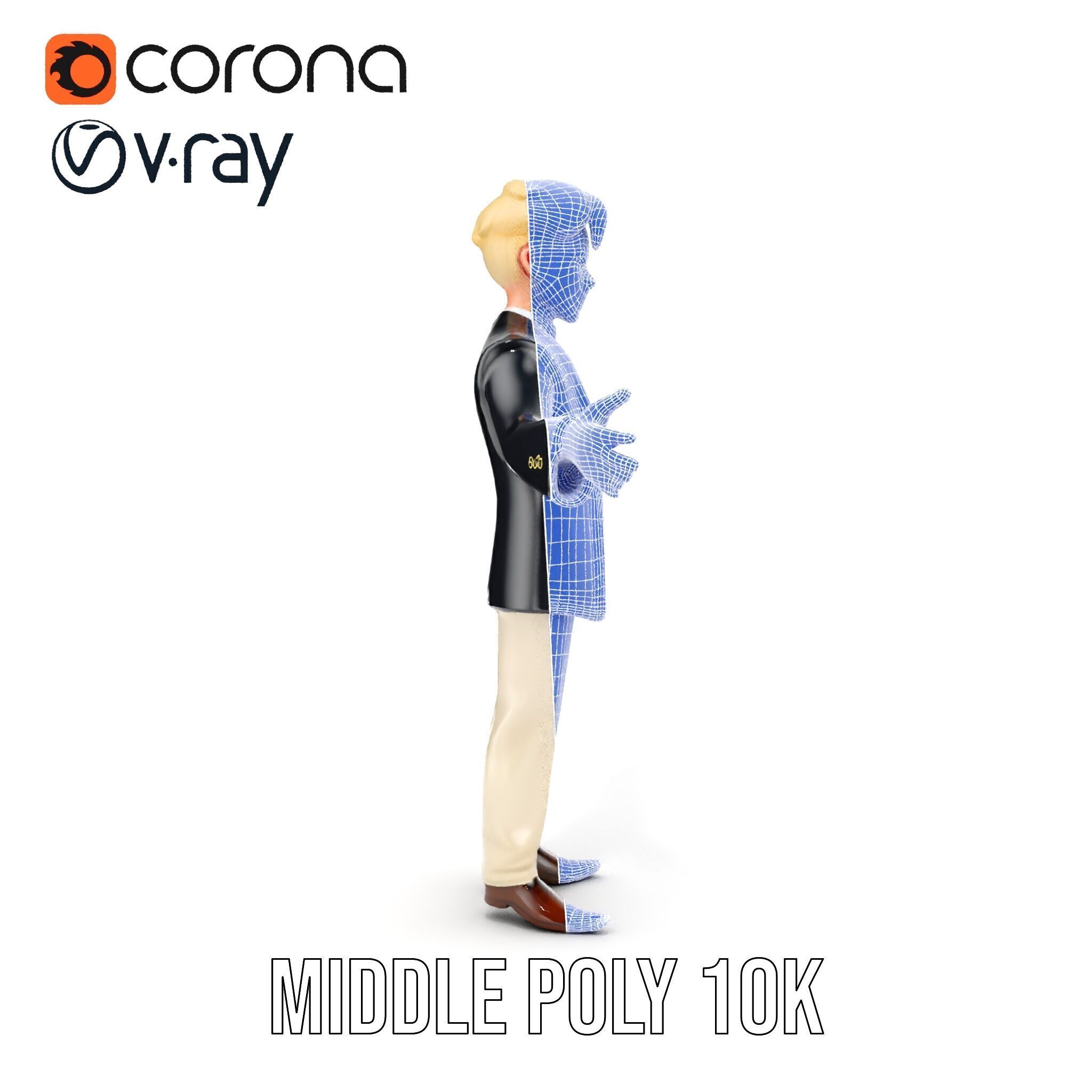 Elegant Young Male Character Rigged and Animated for Games Low-poly 3D model_34