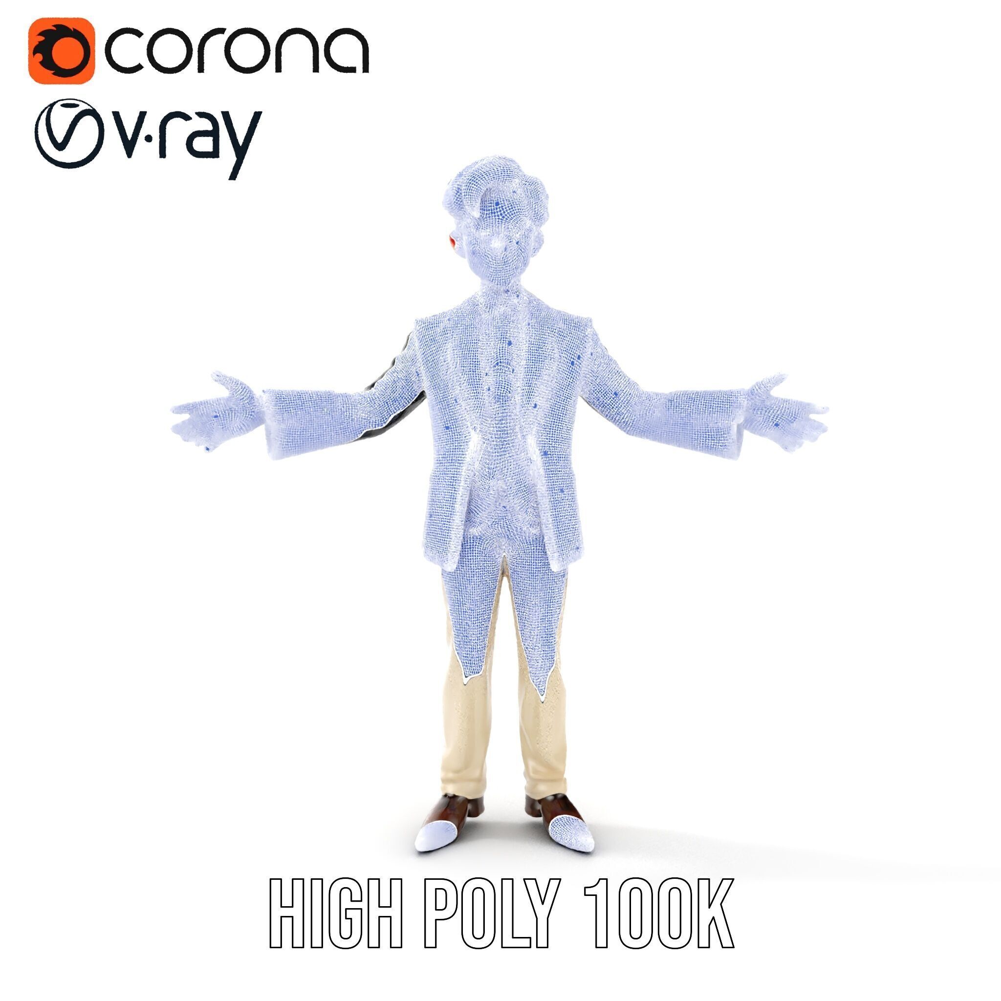 Elegant Young Male Character Rigged and Animated for Games Low-poly 3D model_38