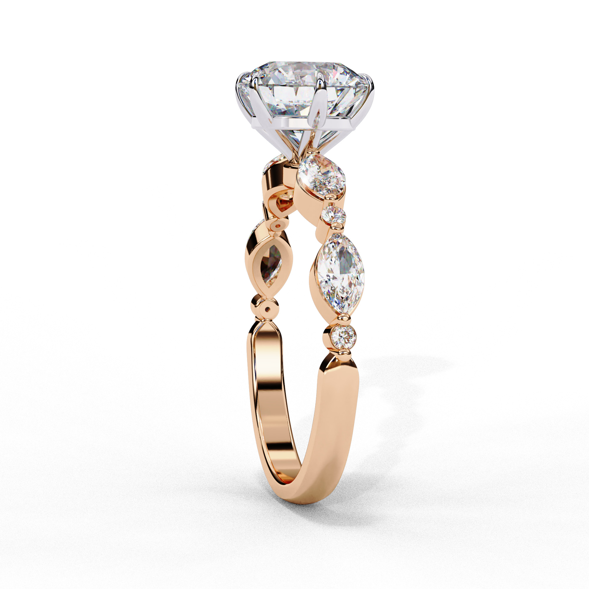 ROUND  DIAMOND RING -CAD-020  3D model_17