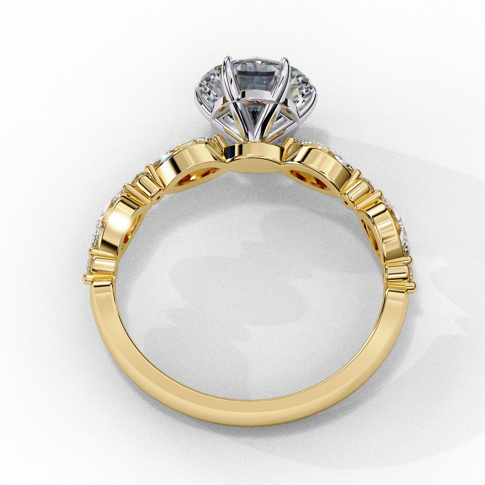 ROUND  DIAMOND RING -CAD-020  3D model_13