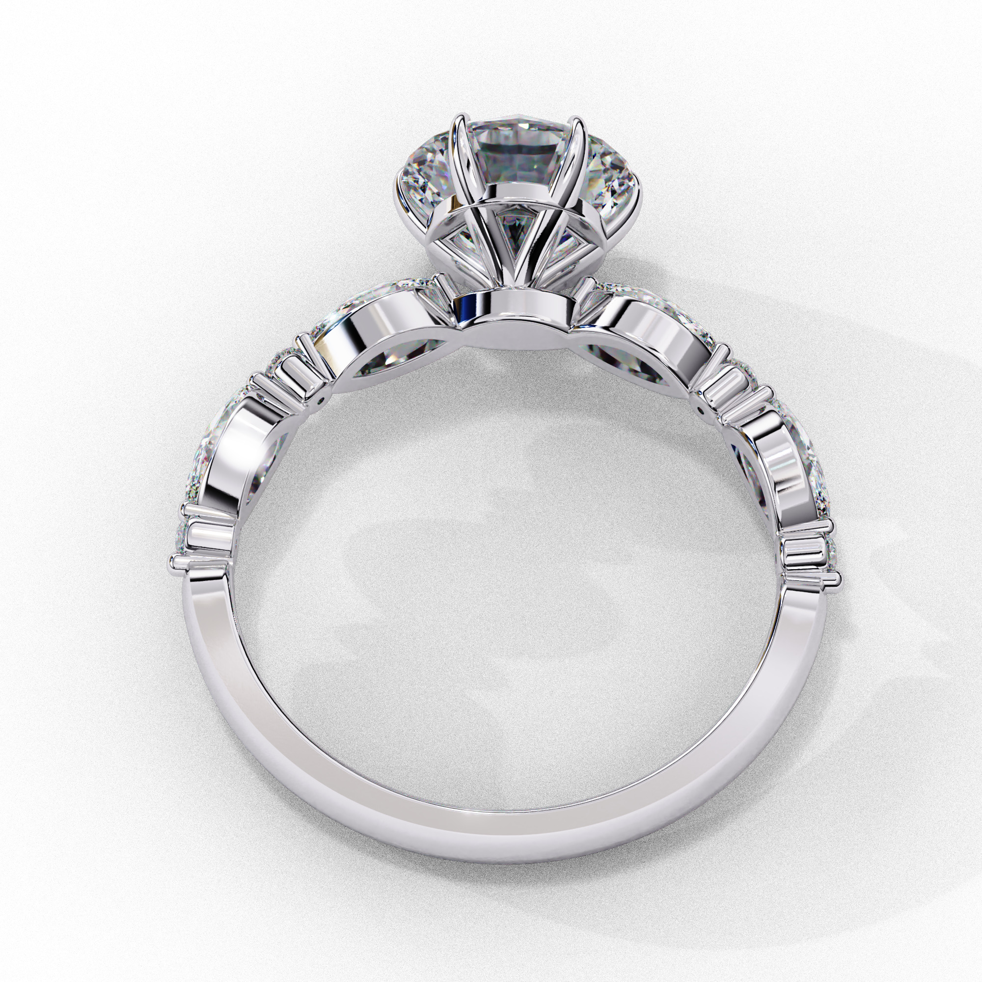 ROUND  DIAMOND RING -CAD-020  3D model_12