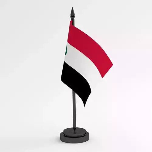 Table Flag Sudan 3D model