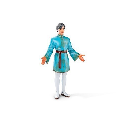 Elegant Asian Male Character in Blue Attire Rigged and Animated Low-poly 3D model