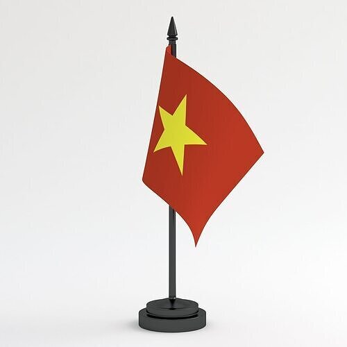 Table Flag Vietnam 3D model
