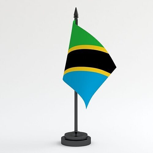 Table Flag Tanzania 3D model