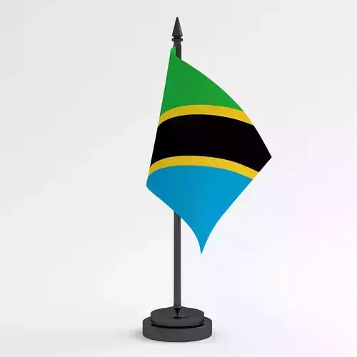 Table Flag Tanzania 3D model