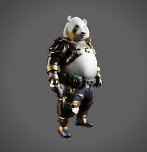 Panda skin Fortnite charactere Model 3D 3D print model