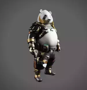 Panda skin Fortnite charactere Model 3D