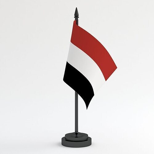 Table Flag Yemen 3D model