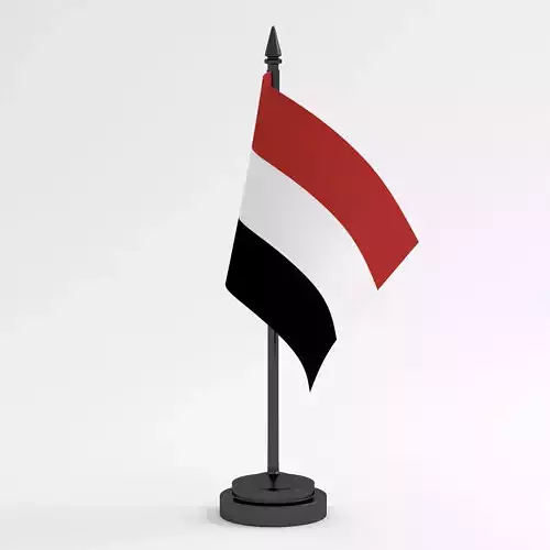 Table Flag Yemen 3D model