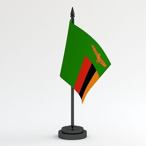 Table Flag Zambia 3D model