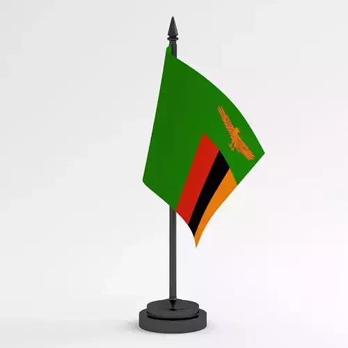 Table Flag Zambia 3D model