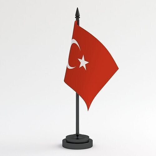 Table Flag Turkey 3D model