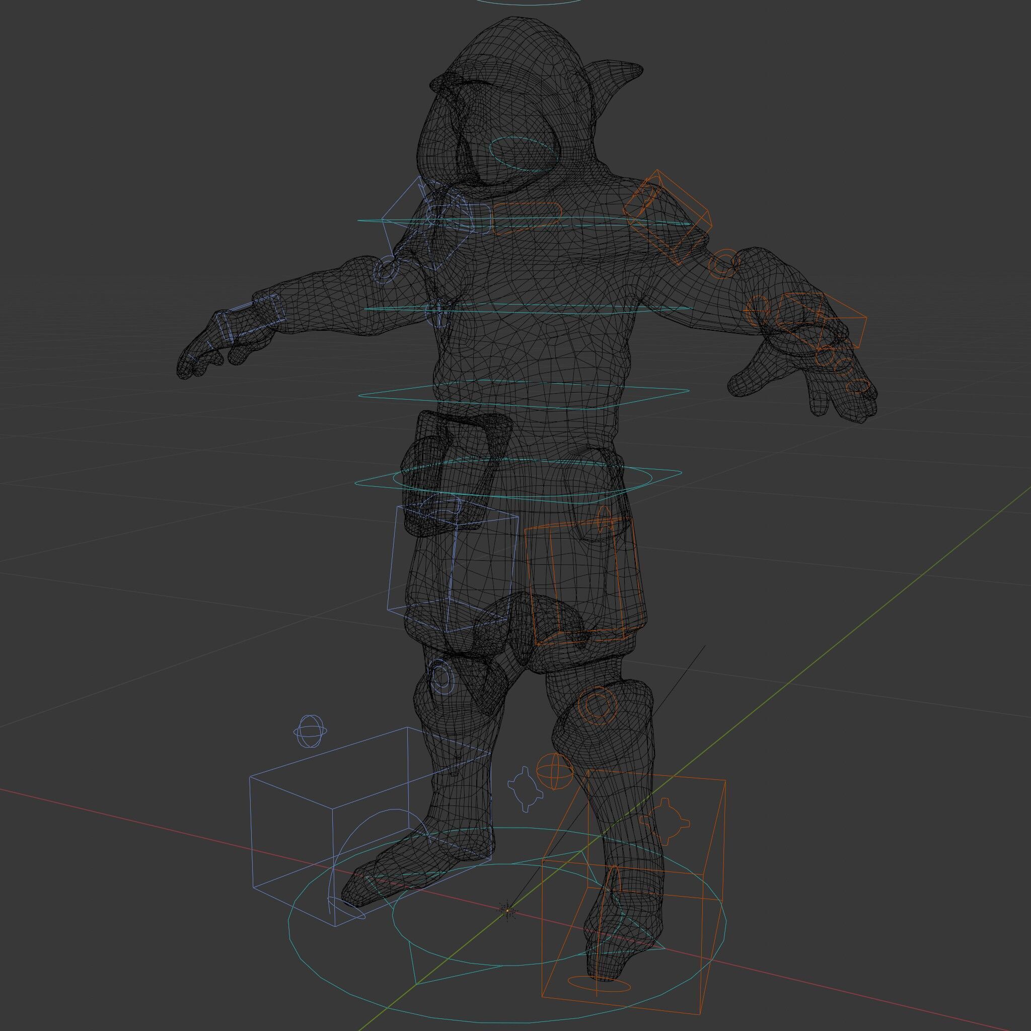 Rigged and Animated Hooded Goblin Warrior D Character Model Low-poly 3D model_9