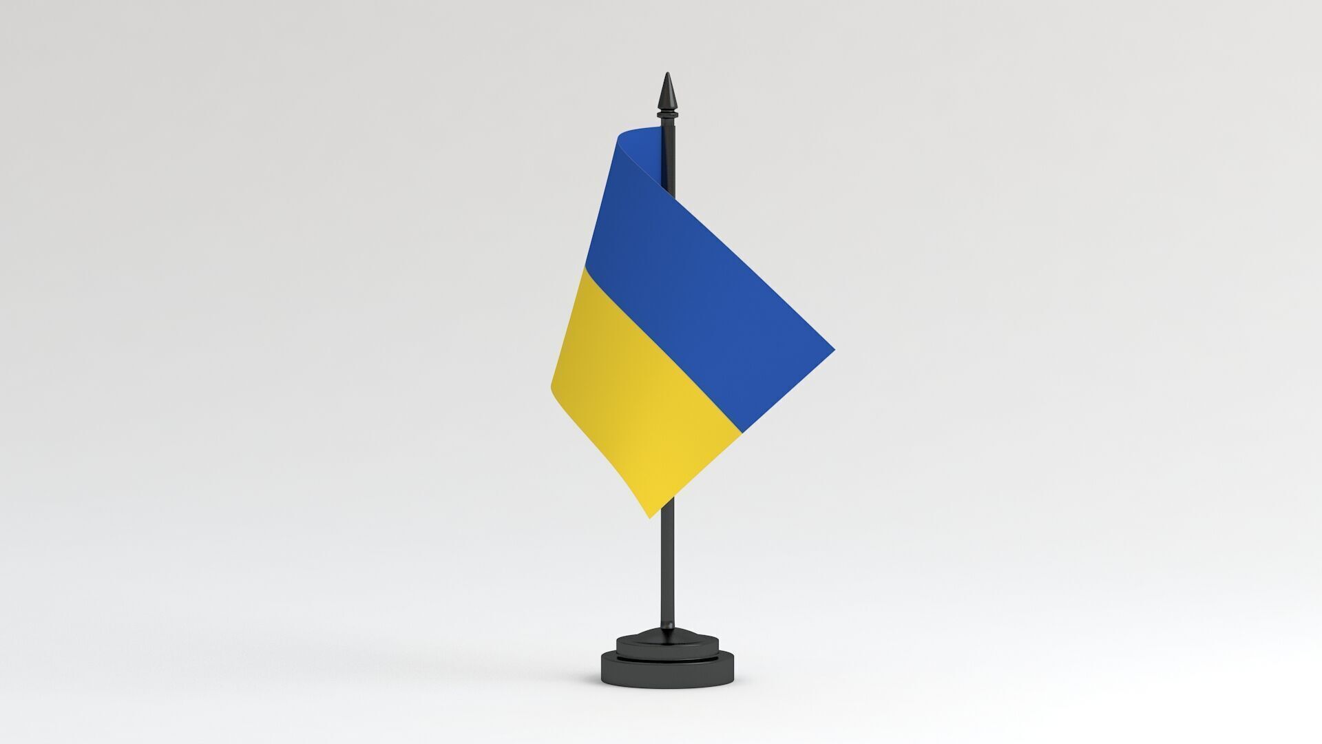 Table Flag Ukraine 3D model_2