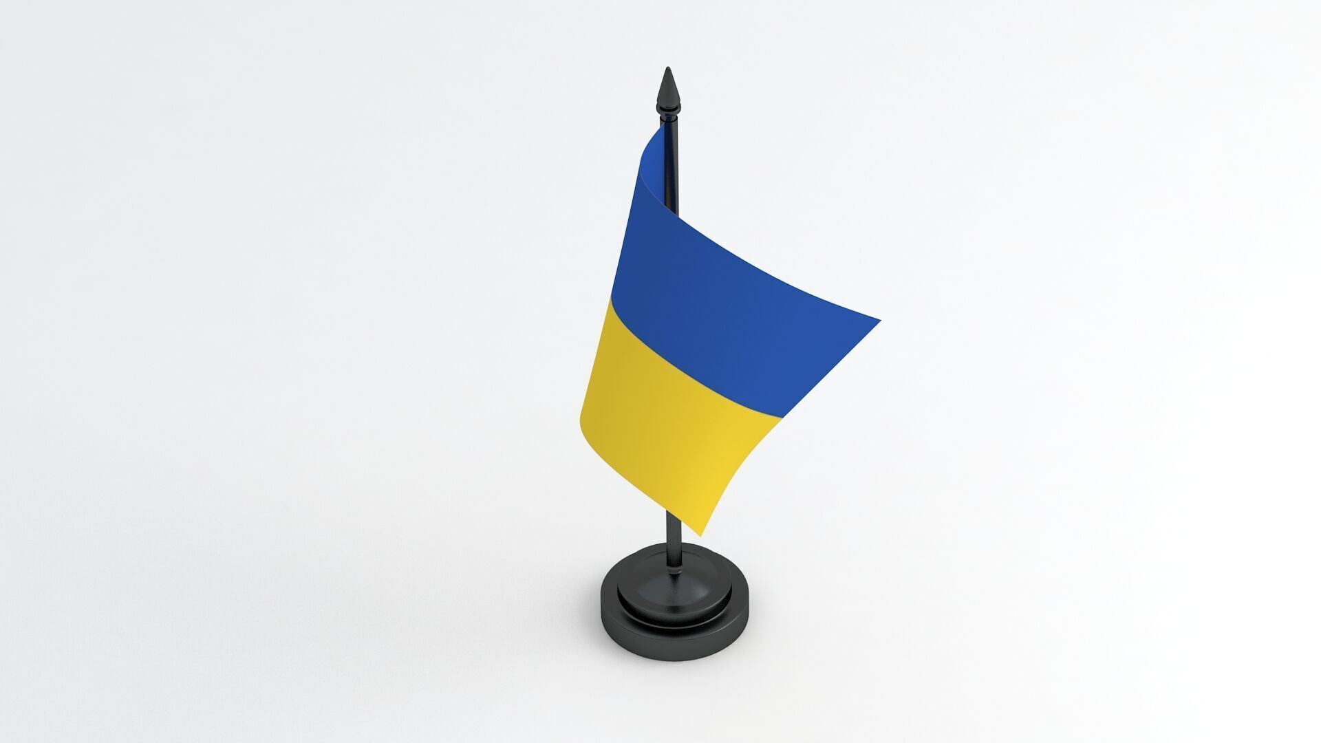 Table Flag Ukraine 3D model_4