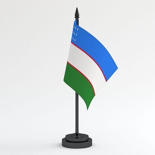 Table Flag Uzbekistan 3D model