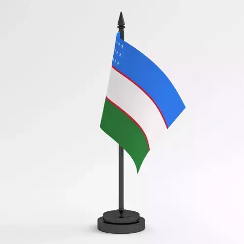 Table Flag Uzbekistan 3D model
