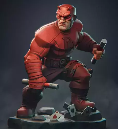 Tanuki Figures Daredevil Toon 3D Print Model STL