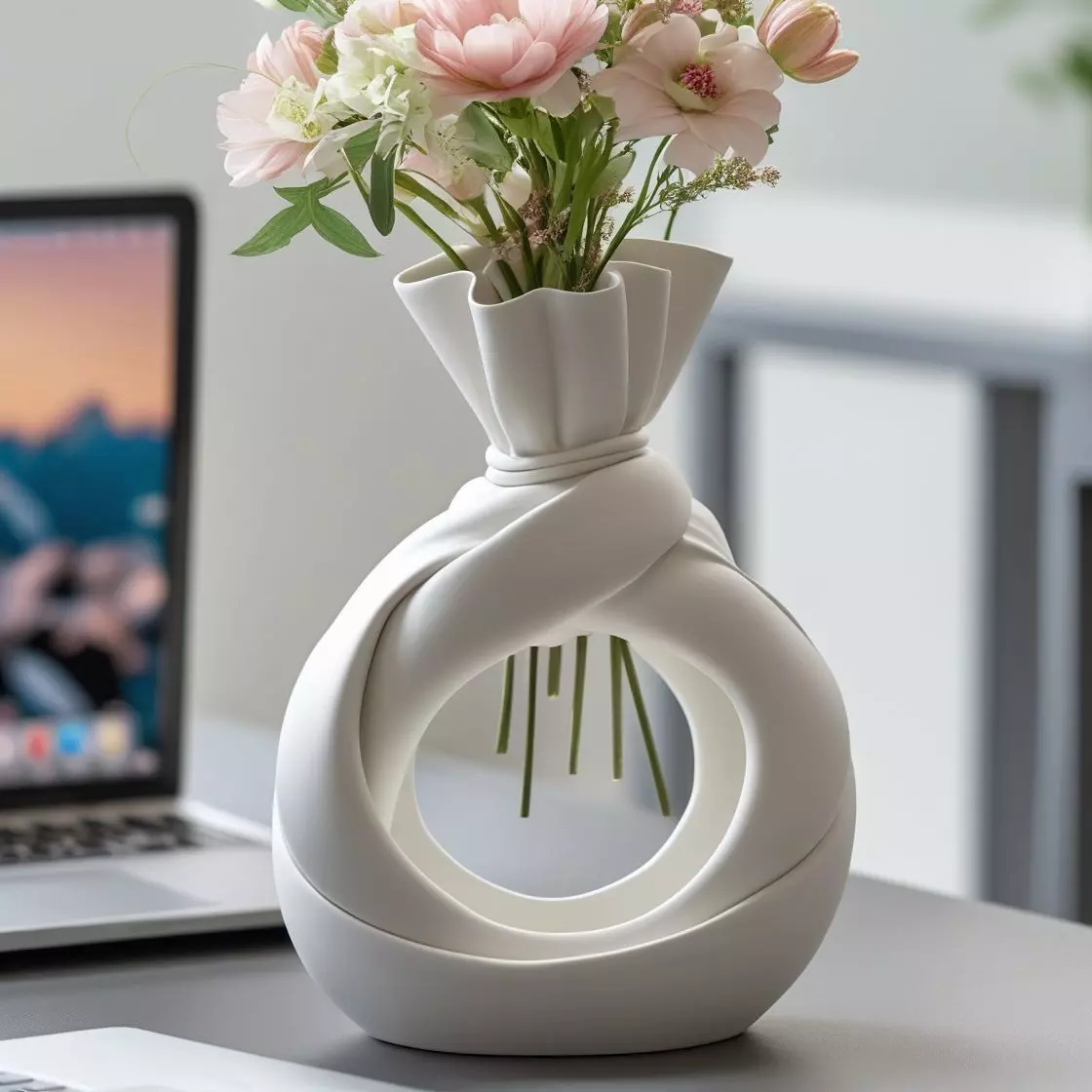 LoopBloom Vase  3D Model 3D print model_0