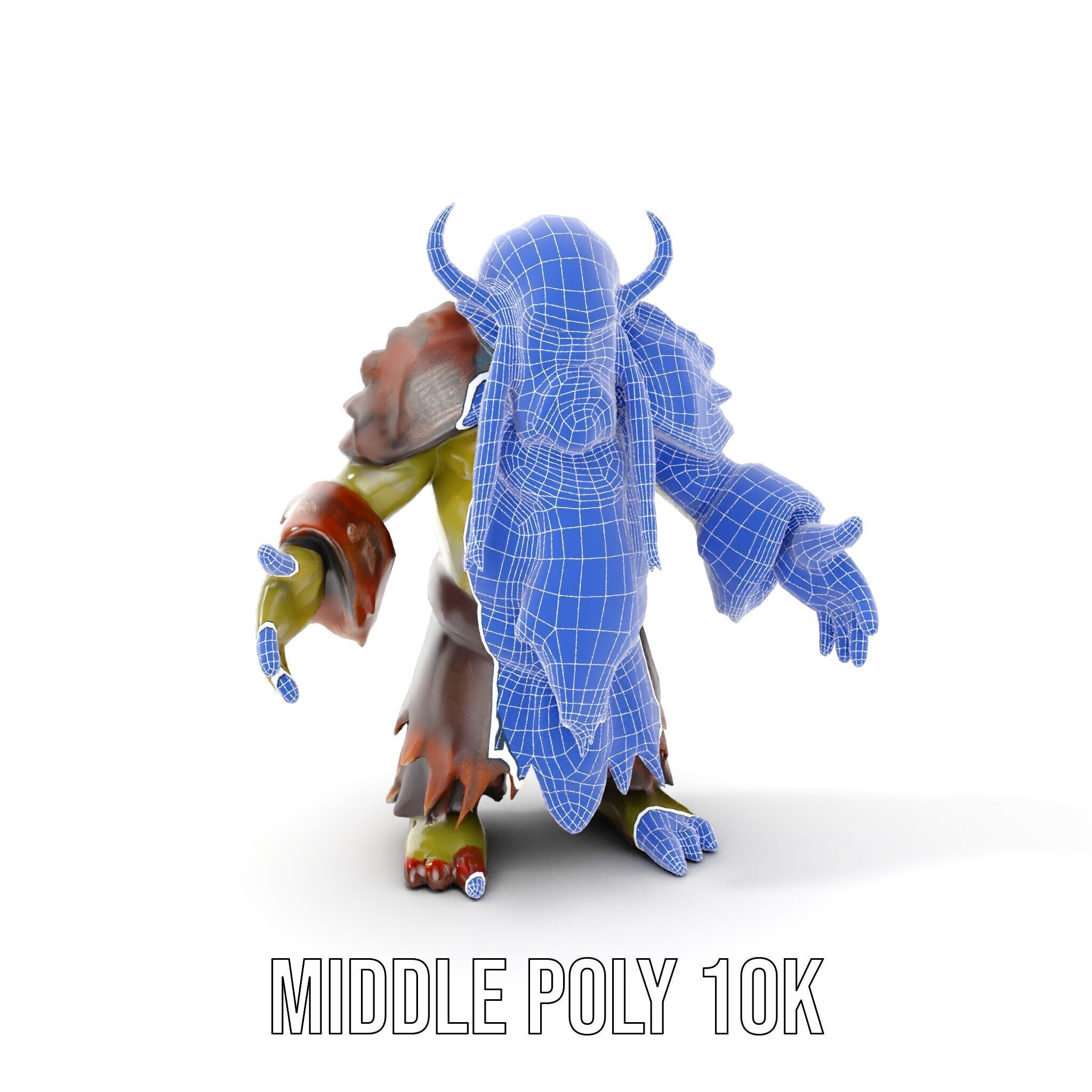 Elder Orc Warrior Rigged and Animated D Character Model Low-poly 3D model_25