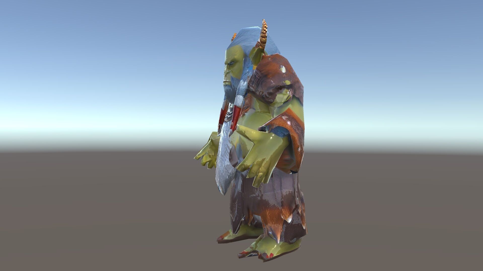 Elder Orc Warrior Rigged and Animated D Character Model Low-poly 3D model_34