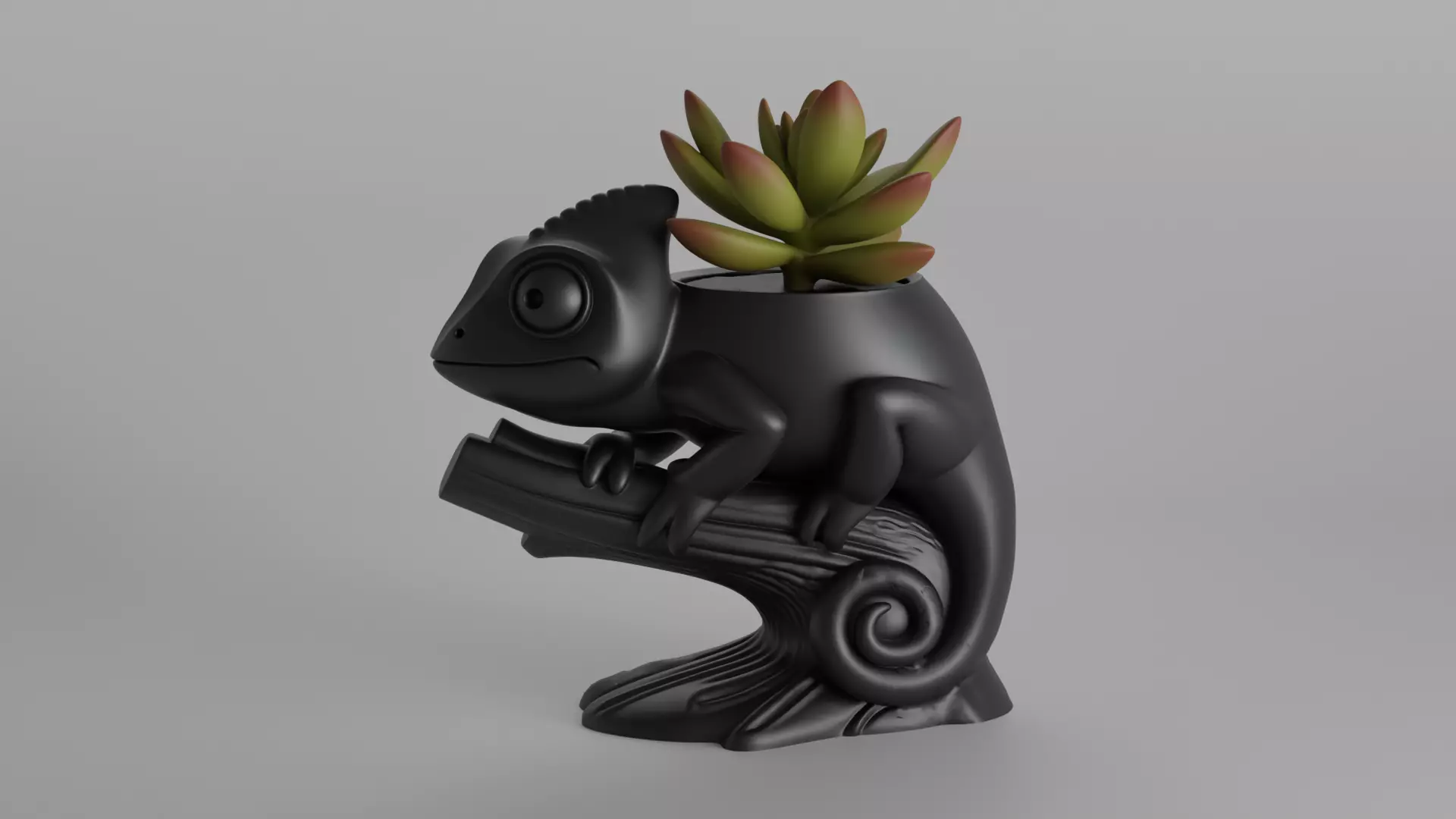 Chameleon Planter 3D print model