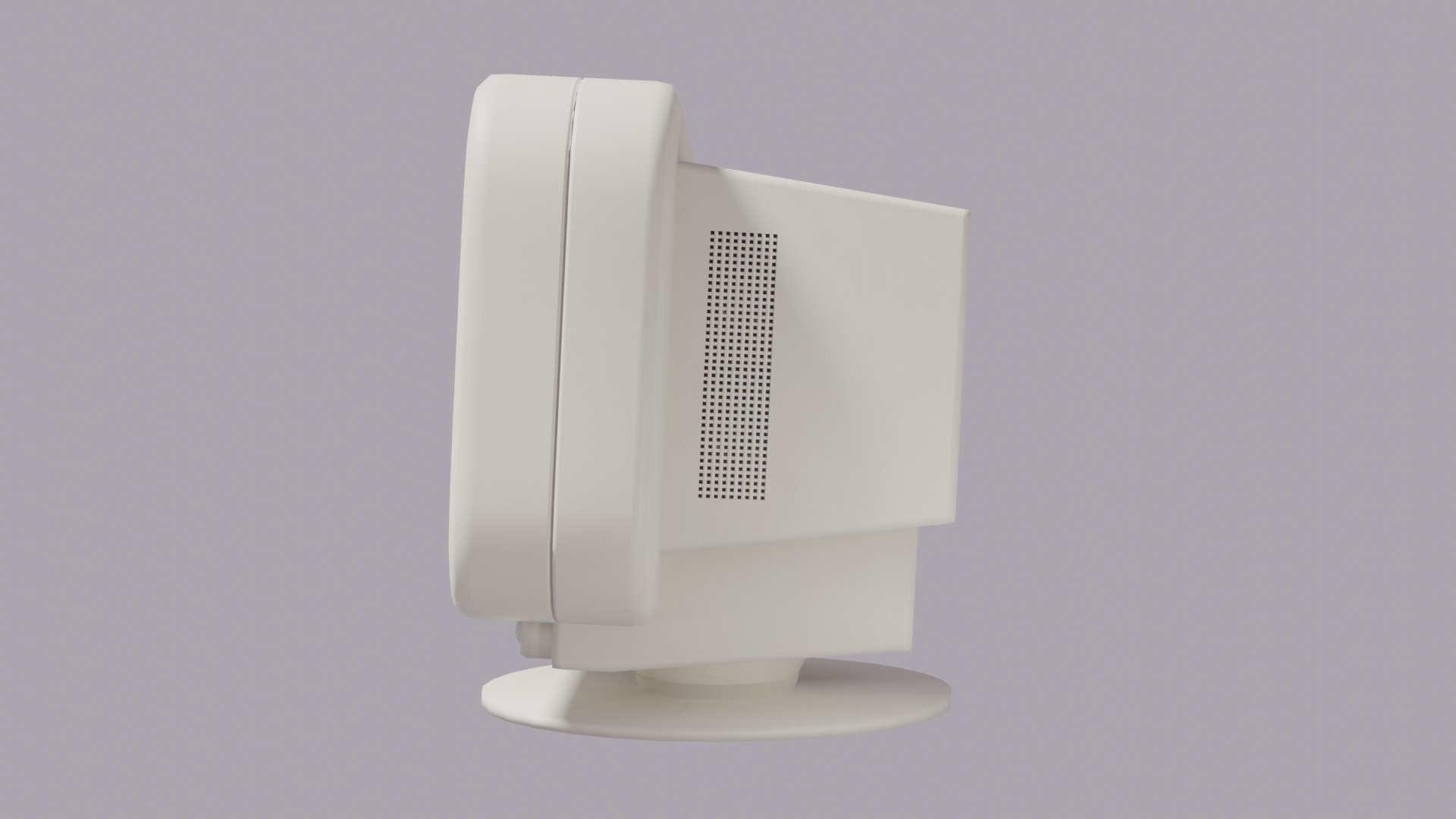 Old Vintage PC screen Low-poly 3D model_1