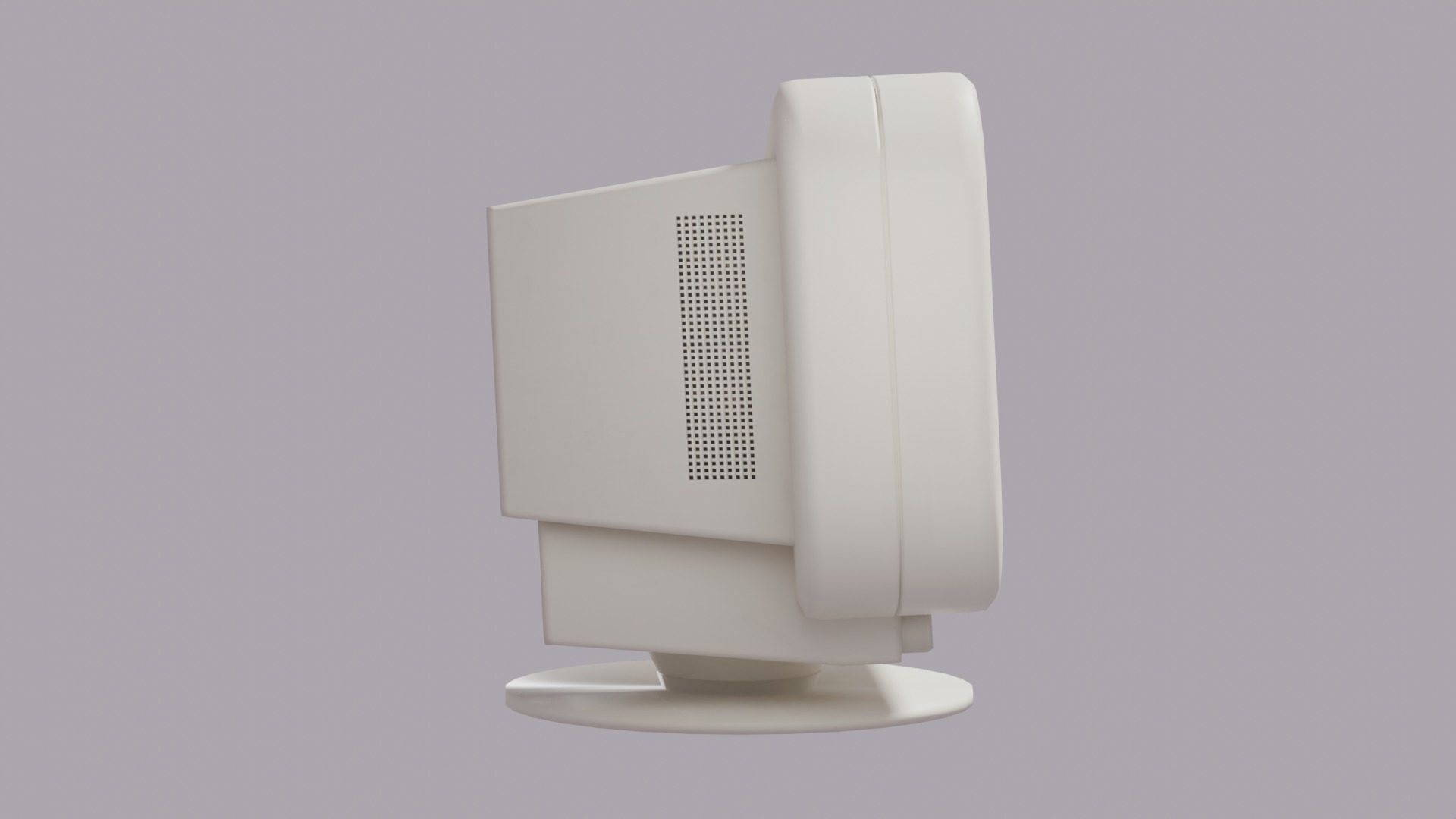 Old Vintage PC screen Low-poly 3D model_2