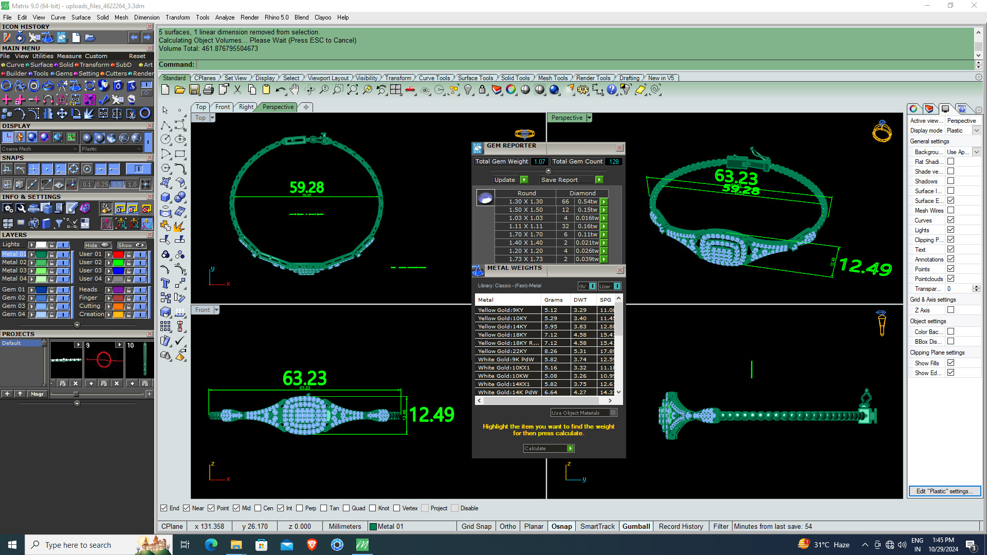 BRACELET DIAMOND -CAD-007 3D model_18