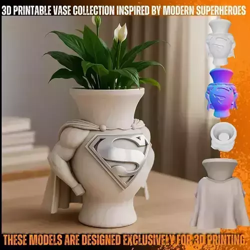 Ancient Superman Vase  3D Printable STL