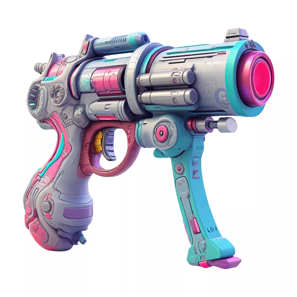 CYBER PULSE MK-V Pistol Low-poly 3D model_0