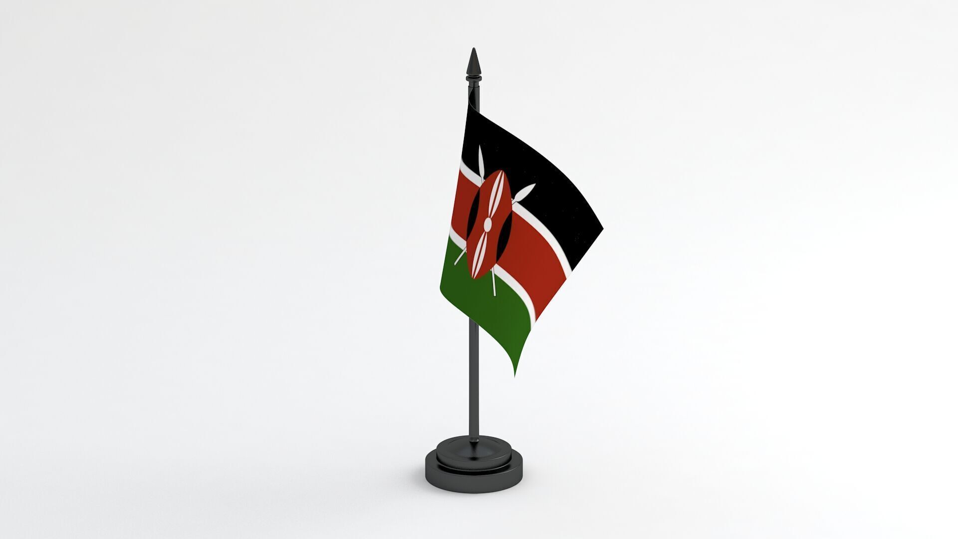 Table Flag Kenya 3D model_1