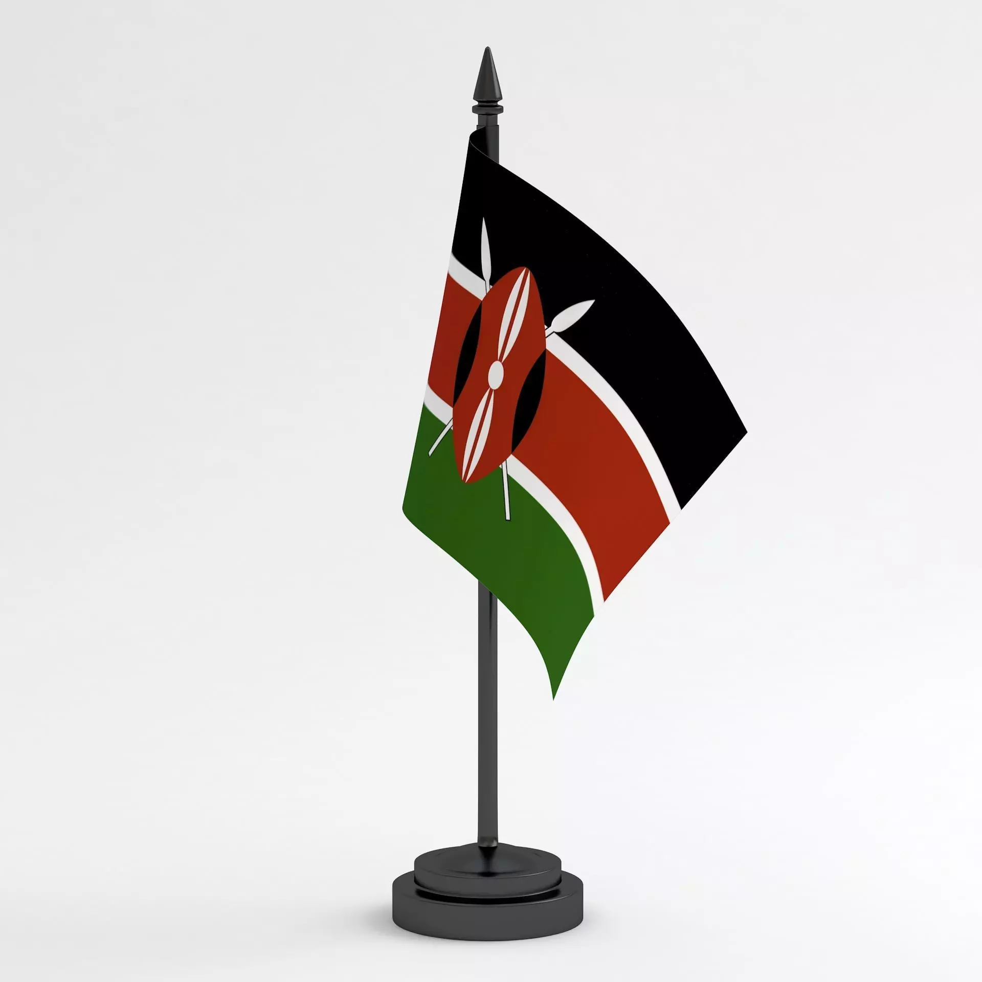 Table Flag Kenya 3D model_0