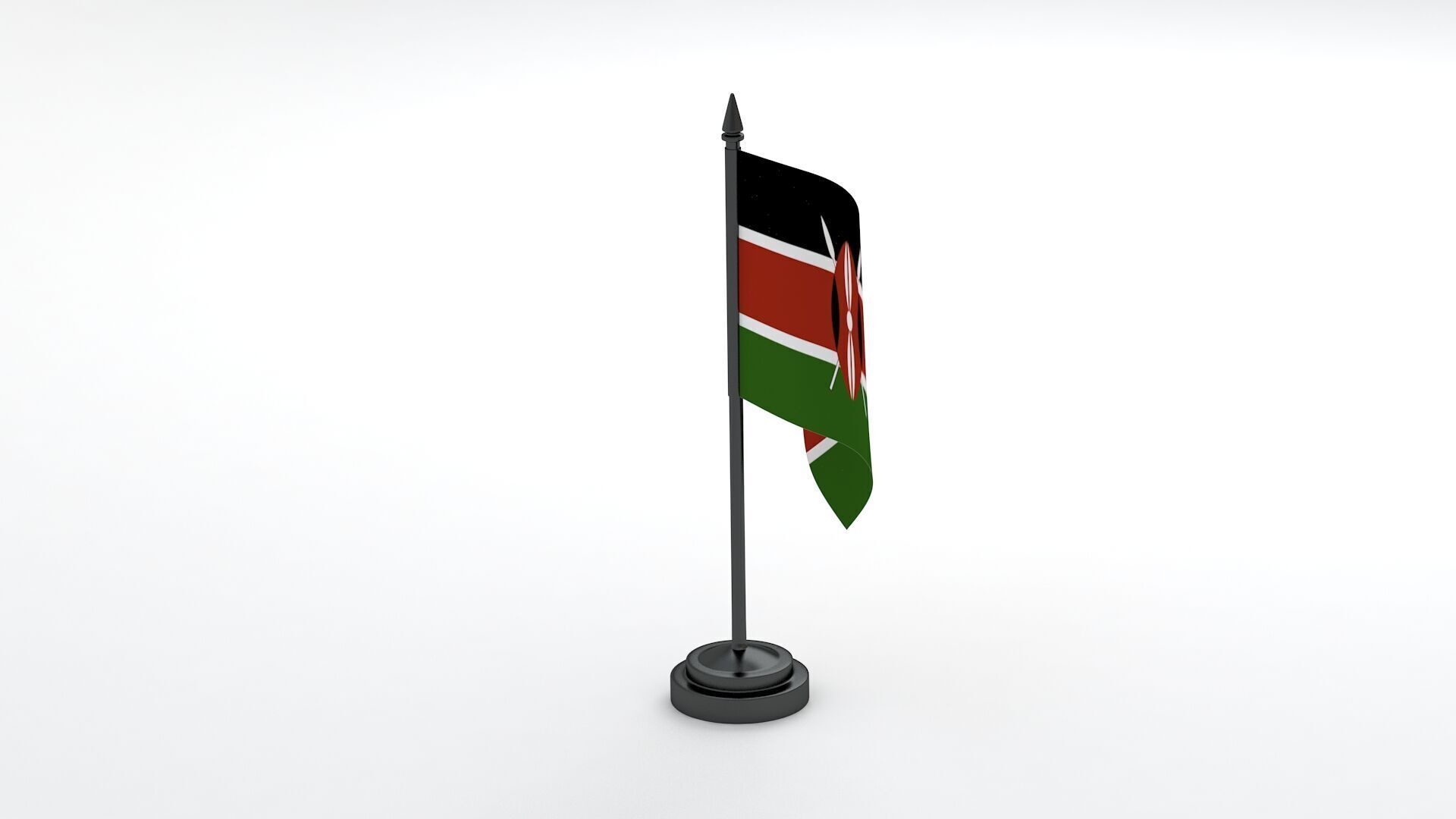 Table Flag Kenya 3D model_5
