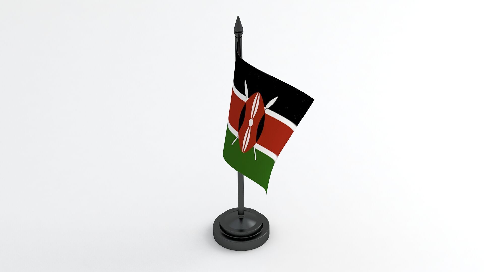 Table Flag Kenya 3D model_3