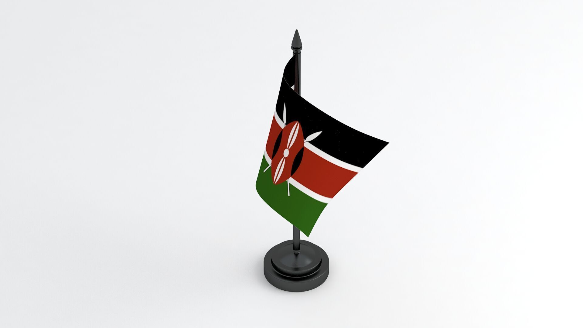 Table Flag Kenya 3D model_4